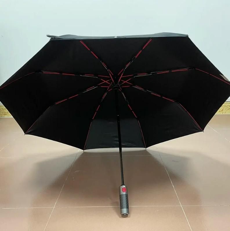 Auto On Off Radium Umbrella - Compact Automatic Open Close Travel Umbrella with LED Light Strip