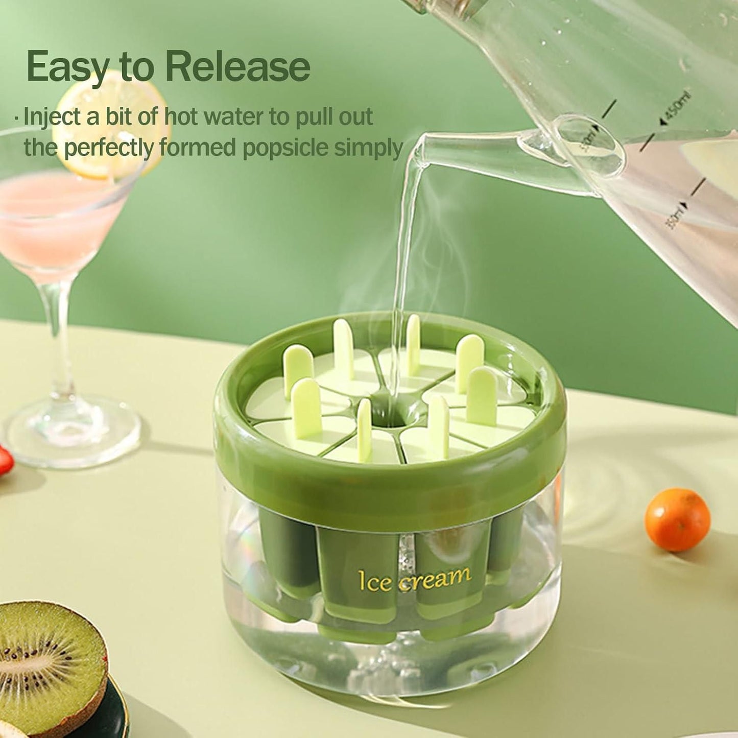 8-Piece Reusable DIY Ice Pop Molds