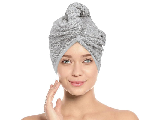 100% Cotton Quick Dry Hair Towel Wrap for Women