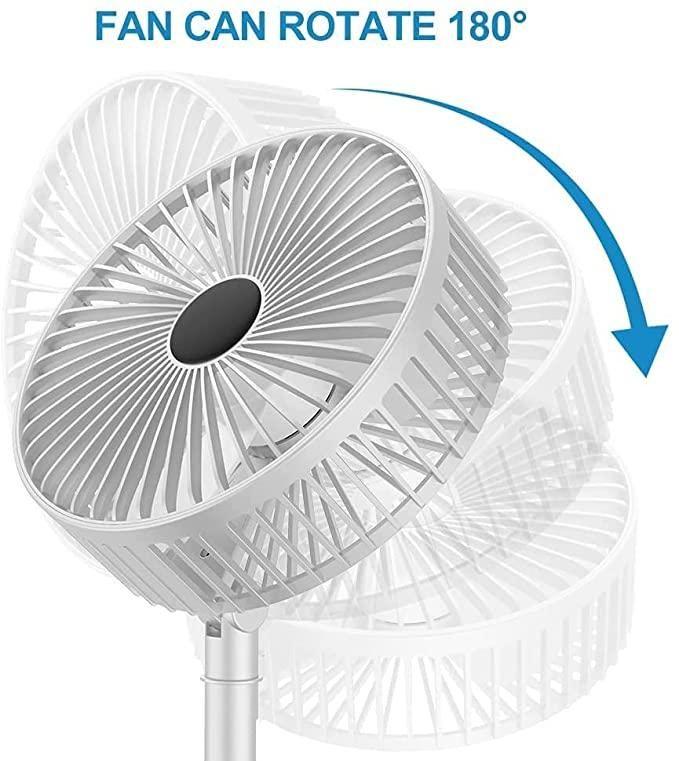 Rechargeable Table Fan USB - Portable AC DC Wall Fan
