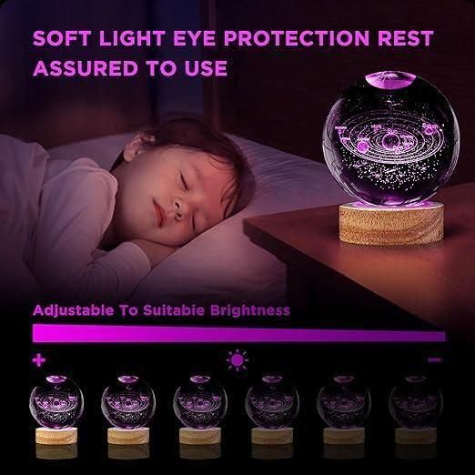 3D crystal ball decorative lamp 16x9x6 cm dimensions