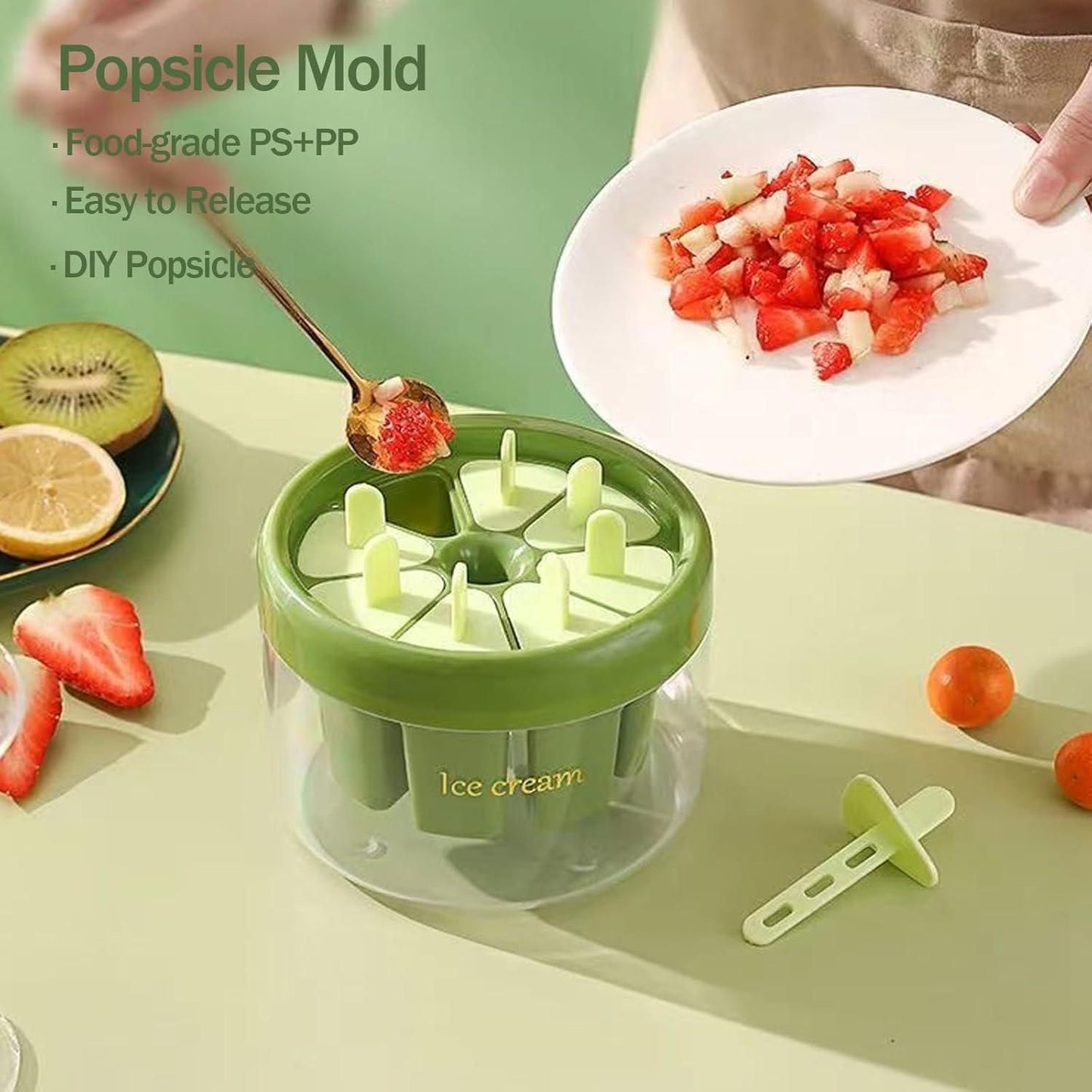 8-Piece Reusable DIY Ice Pop Molds