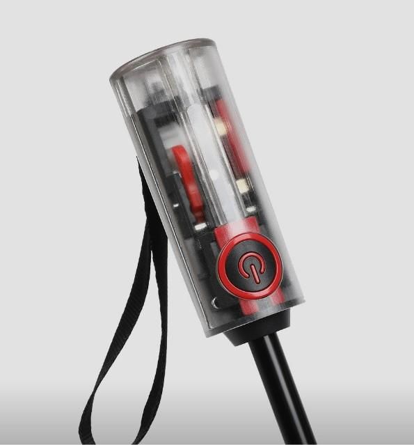 Auto On Off Radium Umbrella with LED light strip closed compact size